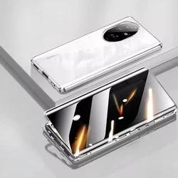 Anti Peeping 360° Privacy Protection Magnetic Metal Phone Case for Honor 200Smart (Silver)