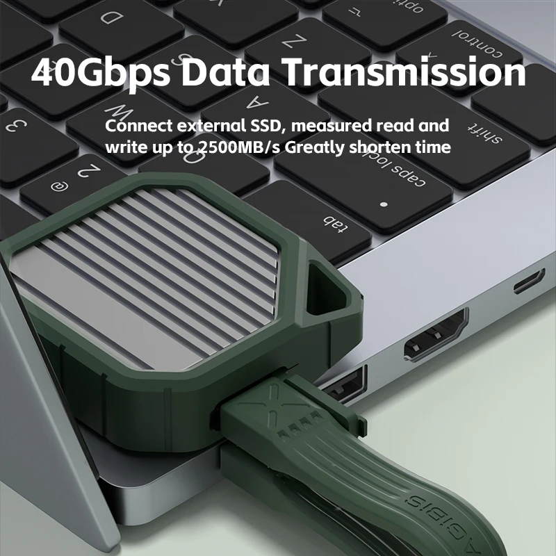 Hagibis USB 4 Cable Portable Keychain Short USB C to Type C Cable 240W 40Gbps for Thunderbolt 3/4 iPhone 17 Pro SSD Power Bank