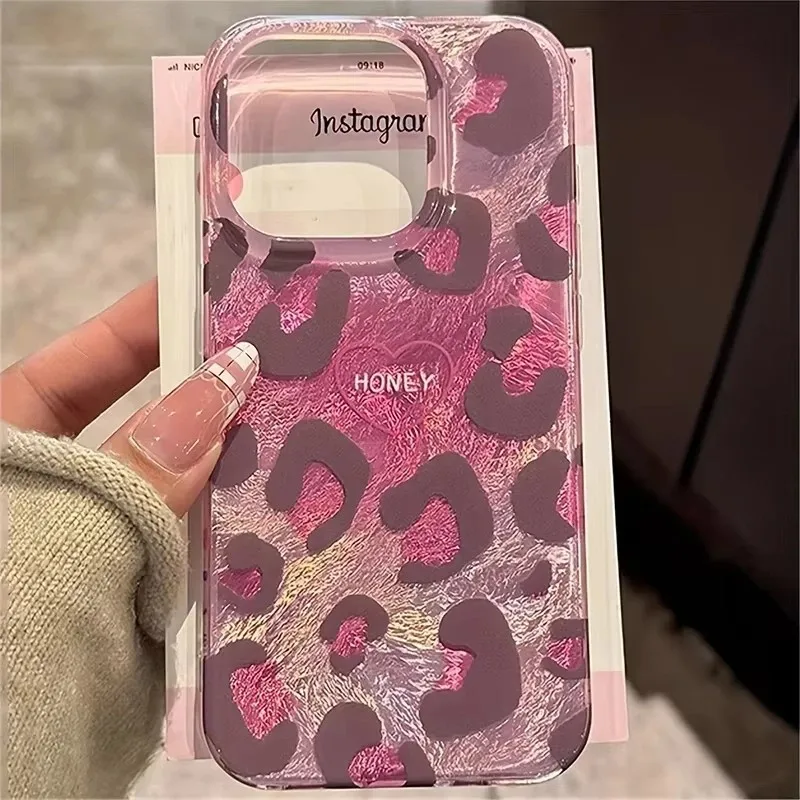 Luxurious Pink Leopard Print Phone Case - Premium Design
