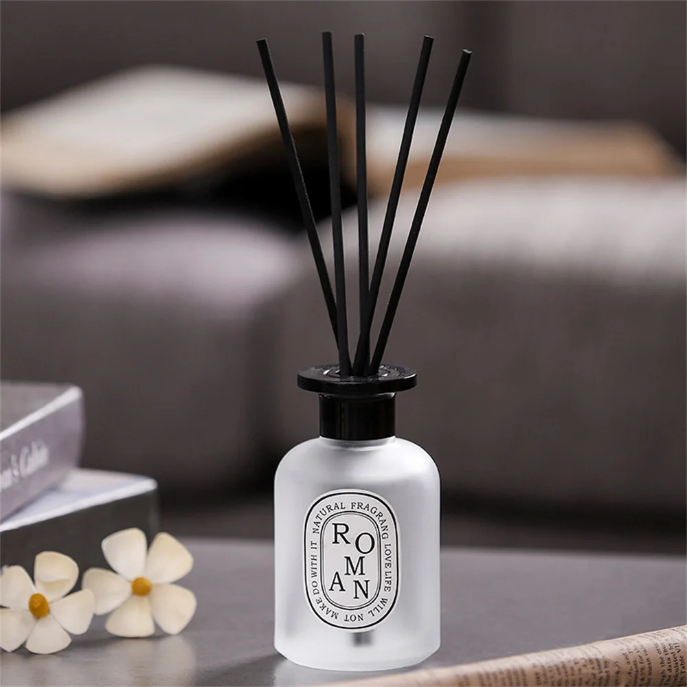 Reed Diffuser Set | Mahogany Teakwood Scented Reed Diffuser Sticks | 4oz  Enhanced Scent Diffuser Fragrance Oil for Bedroom Bathroom Home Décor