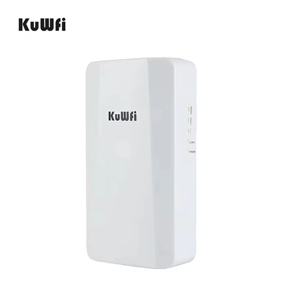 thumbnail image 1 of Repetidor Wifi KuWFi 2.4G 300Mbps AP para exteriores Extensor de largo alcance Enrutador de gestión inteligente Puente inalámbrico CPE Punto a punto 1KM, 1 of 5