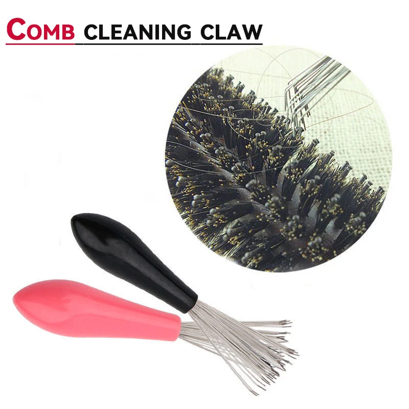 Dual-Purpose Hairbrush Cleaning Tool with Ergonomic Handle