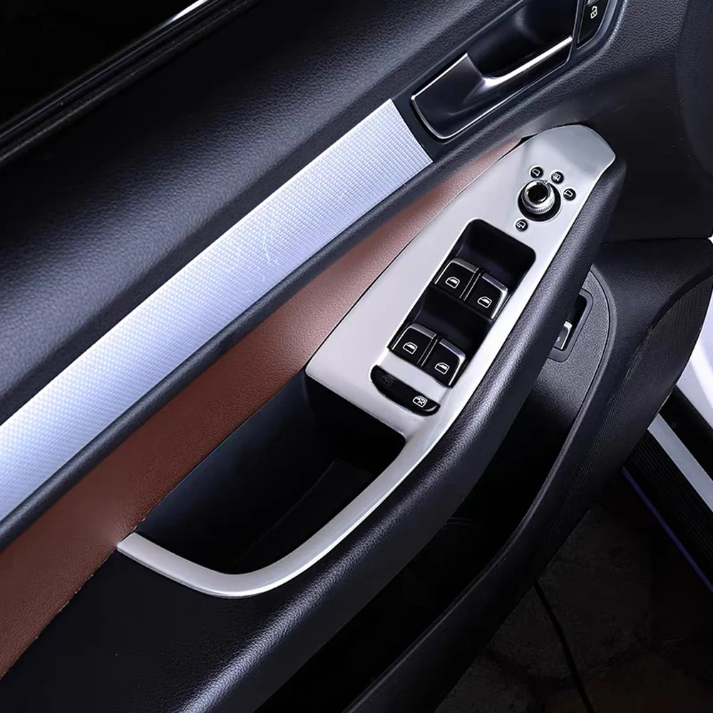 

High quality For Audi Q5 2009-2018 Interior Door Window Glass lifter Switch Button frame Cover Trim Auto Accessories