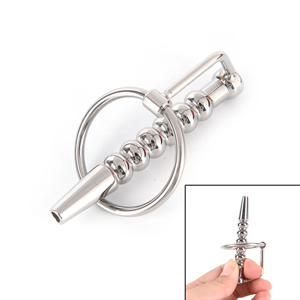 1PC Stainless Steel Gaysex Urethral Stimulator Dilators Sounding Penis Plug With Glans Rings Sounds Catheters Men's Masturbator penis sex toys