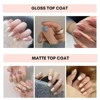 Tinovo Uno Normal Matte Top Coat Quick Dry Matte Regular Nail Polish Finish 12ML Long Lasting Wear Clear Nails Lacquer Sealer 5