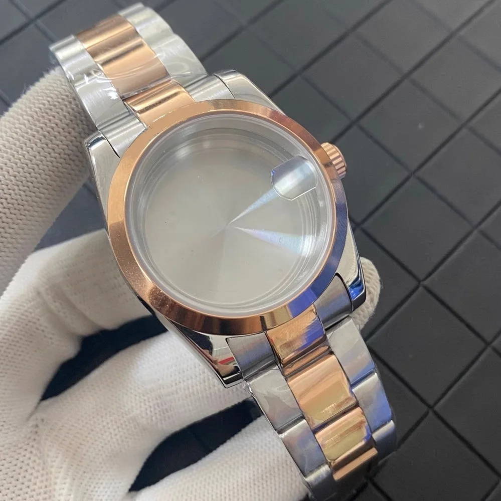 

36mm NH35 Case 316L Stainless Steel And Bracelet Sapphire Crystal Suitable For NH36 Movement Metal Watch Accessories BK07-23