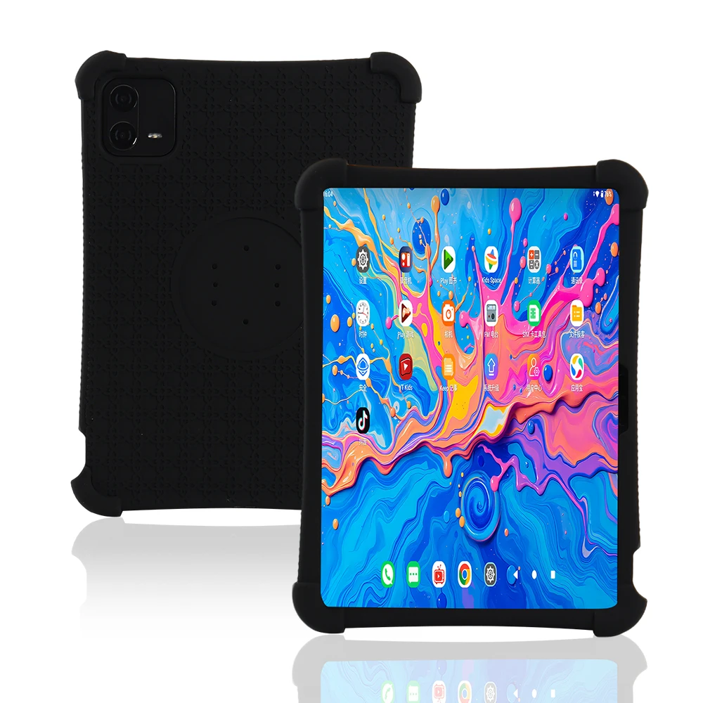 Enhanced Silicone Protective Case for Tablets - Quad Corner Protection, Anti-Fall, Lightweight Design