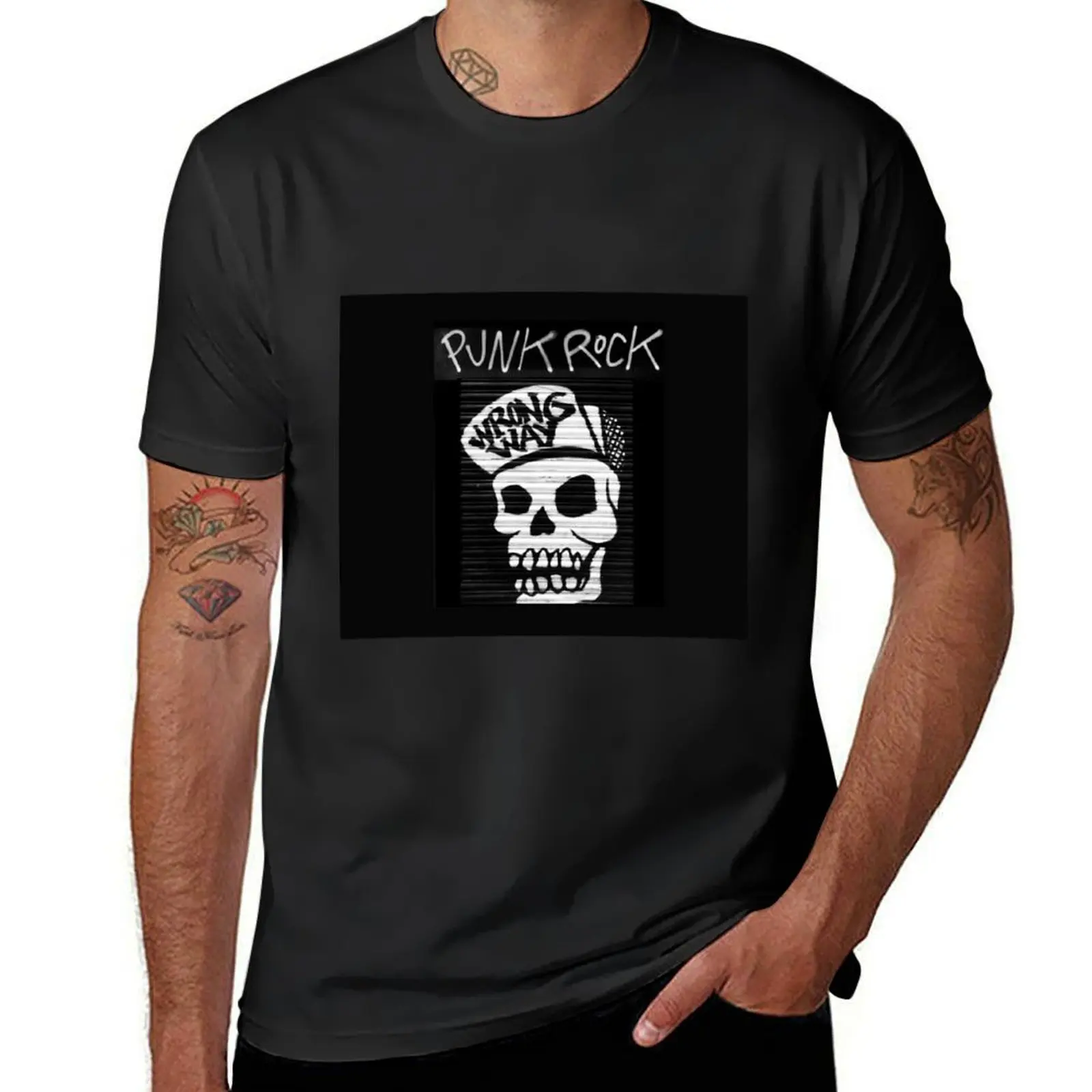 

Punk Rock Skull Band Metal Rock N Roll Vintage Band Mouse Pad T-shirt boys animal print t shirt for men