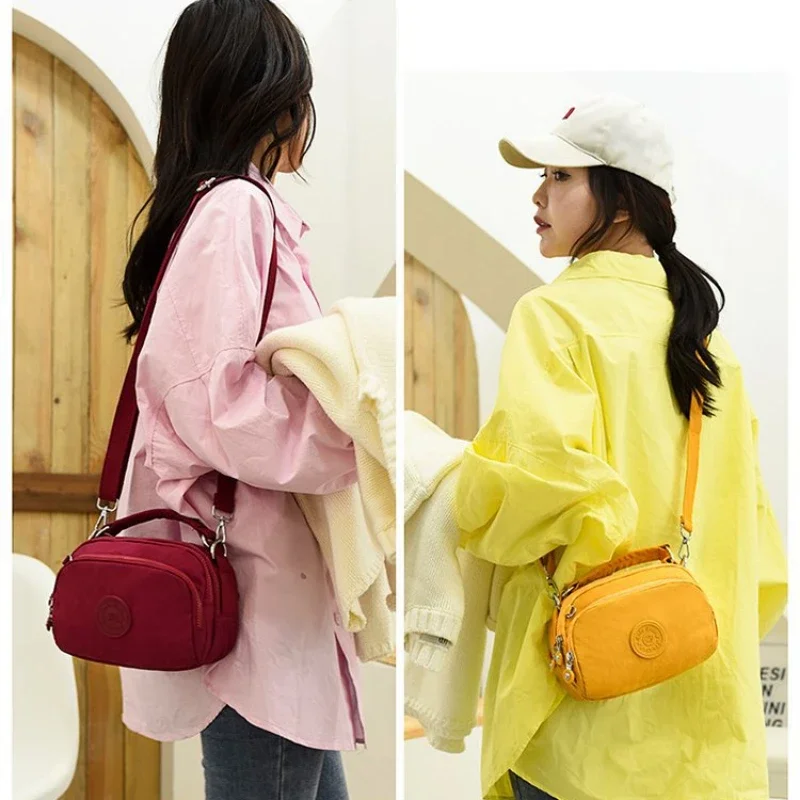 Canvas Bag Female Messenger Lightweight Fashion Simple Small Square Bag All Match Mobile Phone Bag