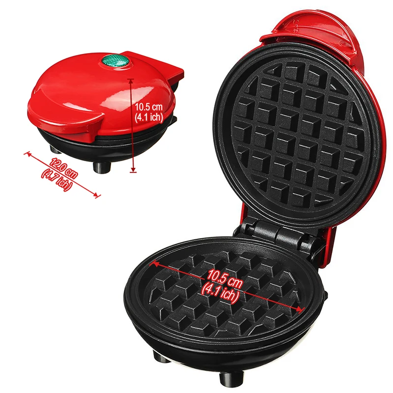  DASH Mini Waffle Maker Machine for Individuals, Paninis, Hash  Browns, & Other On the Go Breakfast, Lunch, or Snacks, with Easy to Clean,  Non-Stick Sides, Red Heart 4 Inch: Home 