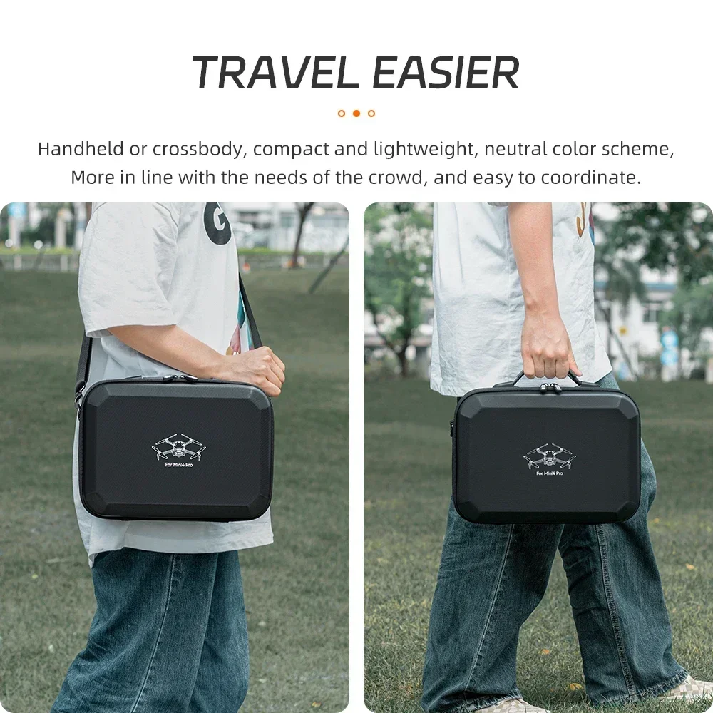 For DJI Mini 4 Pro Carrying Case Hard EVA Storage Bag Drone Remote Control Box Protective Travel Handbag Waterproof Shoulder Bag 4