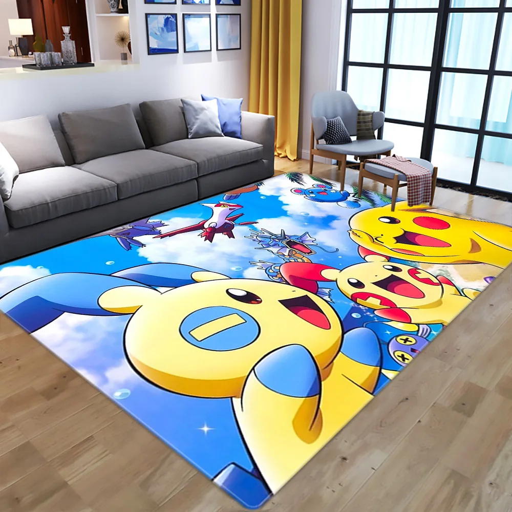 

Pi ka-chu Elves Carpet Living Room Stain-resistant Non-slip Kid's Carpets for Carpet Large One Piece Floor Mat bedroom decor