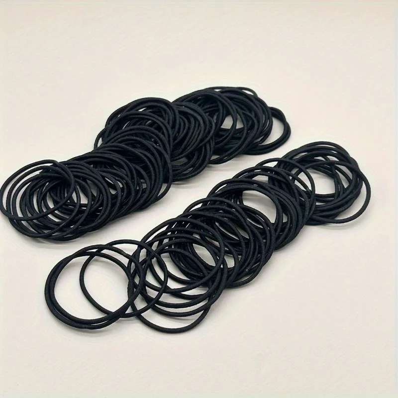 Elastic Hair Ties for Women Girls Solid Color Ponytail Holders Simple Durable