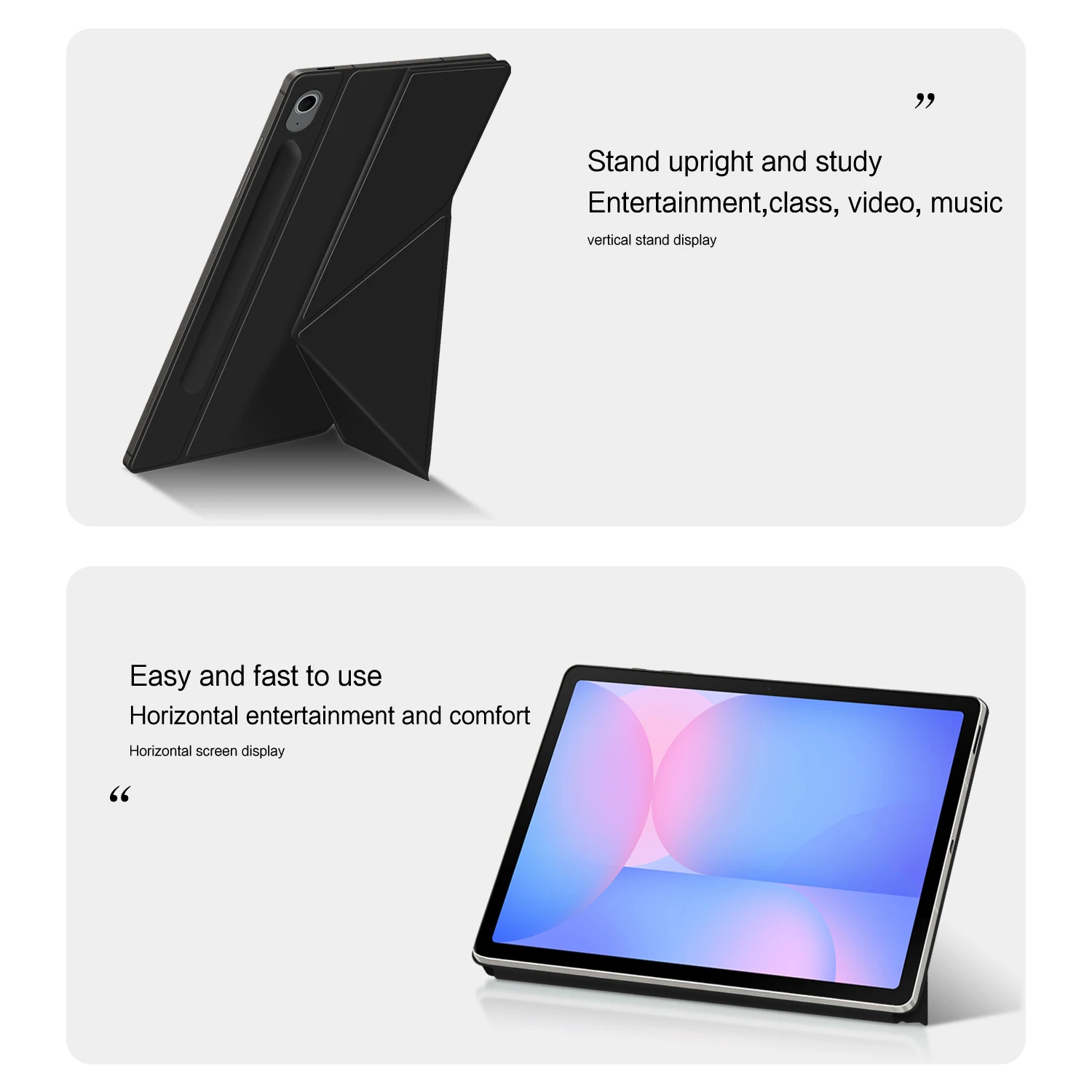 Premium Magnetic Smart Tablet Cover with Stand, 10.9-Inch Sleeve