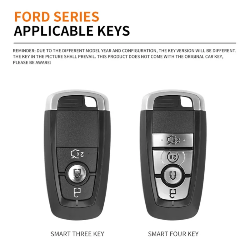Zinc Alloy Car Remote Smart Key Case Cover key case cover car key shell For Ford Mustang Explorer Edge Fusion Mondeo F150 F250 F350 F450 F550