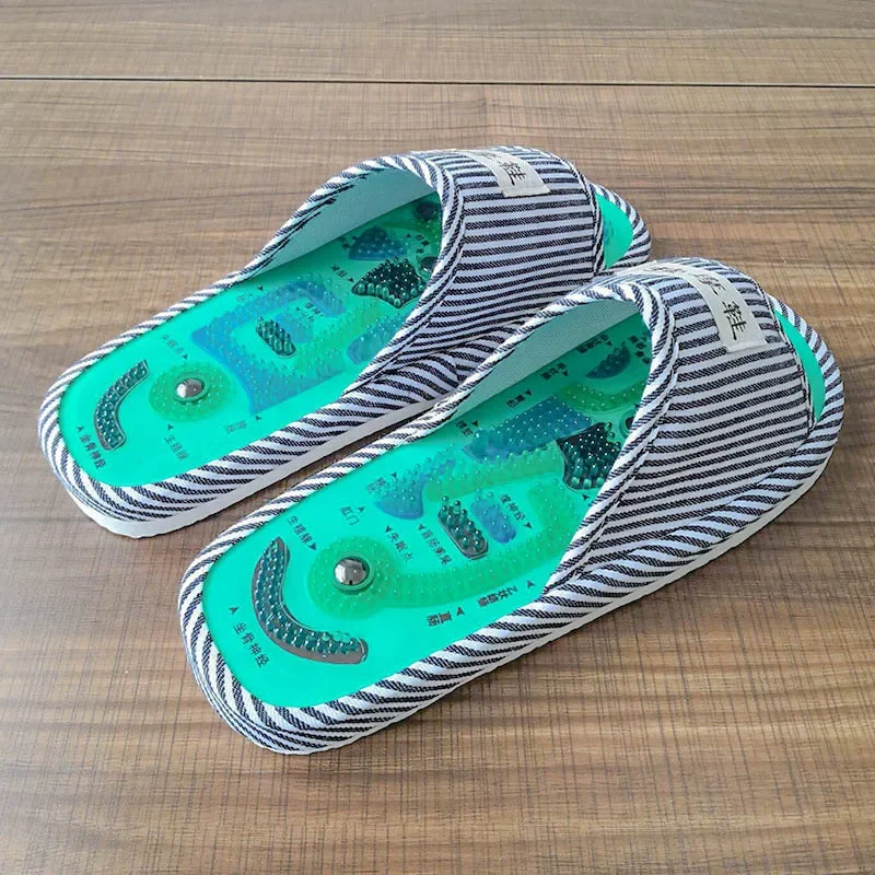 Acupoint Massage Slippers - Breathable Summer House Shoes for Men&Women with Cool Arch Support, Indoor Footwear & Spa Relaxation