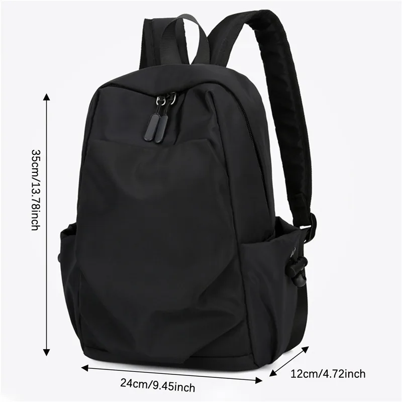 Men's Backpack Fashion Small Black Shoulder School Bag for Man 2024 Canvas Designer Waterproof Sports Travel Male Backpacks - 4