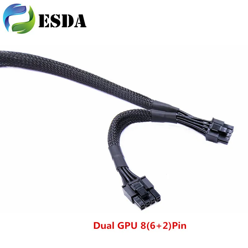 HP DL380 GEN8 GEN9 서버 GPU용 GPU 전원 어댑터 케이블, 10 핀-1x8 핀 듀얼 8 (6 + 2) 핀, 40cm