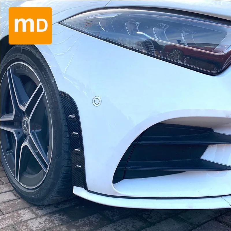 

Для Mercedes Benz CLS Class C257 CLS260 CLS300 2018-2021глянцевый черный бампер спойлер сплиттер кузов комплект автомобильные аксессуары обновление