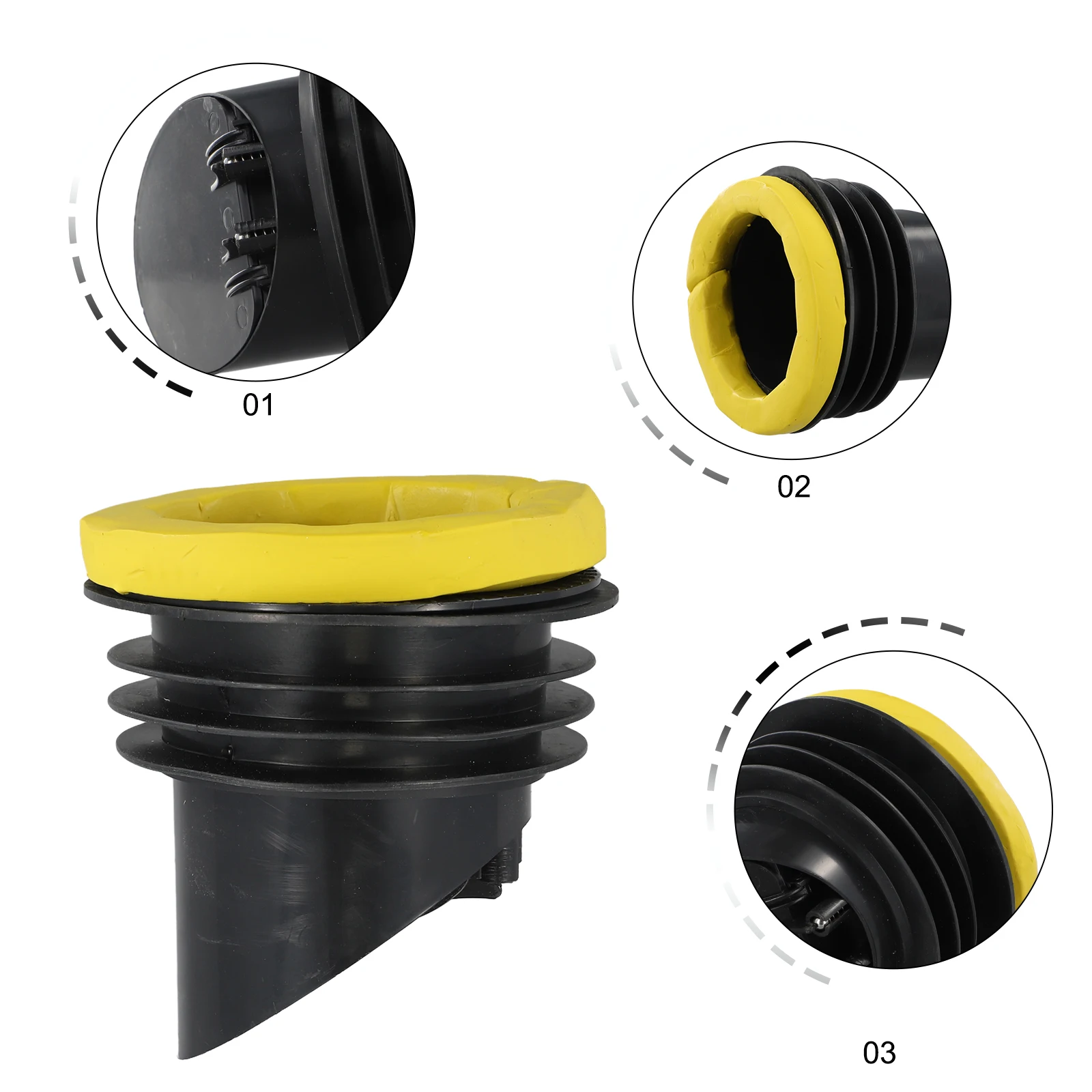 Toilet Flange Sealing Ring Check Valve Rubber Ring Leak-Proof 125x125x80mm Anti-backflow Perfect Seal Toilet Accessories 1pc toilet accessories