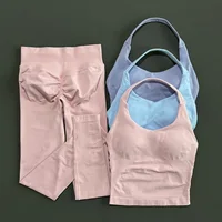 2 Pieces Sportswear Women Yoga Set Gym Clothes Sportswear Yoga Suits Fitness Set Tracksuits Sports Top Gym Leggings Set - Image 3