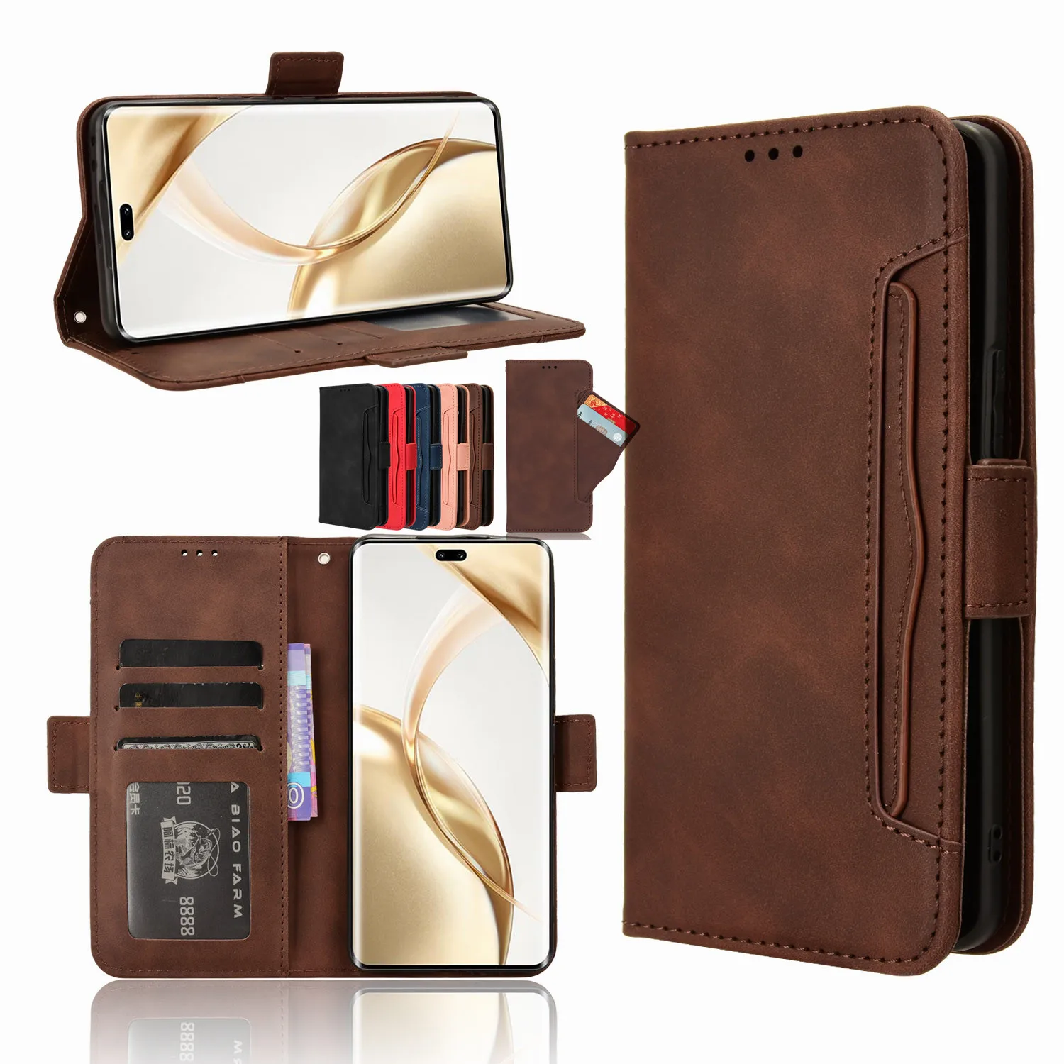 Luxury Flip Wallet Case – Premium Protective Cover with Card Slots and Kickstand Function