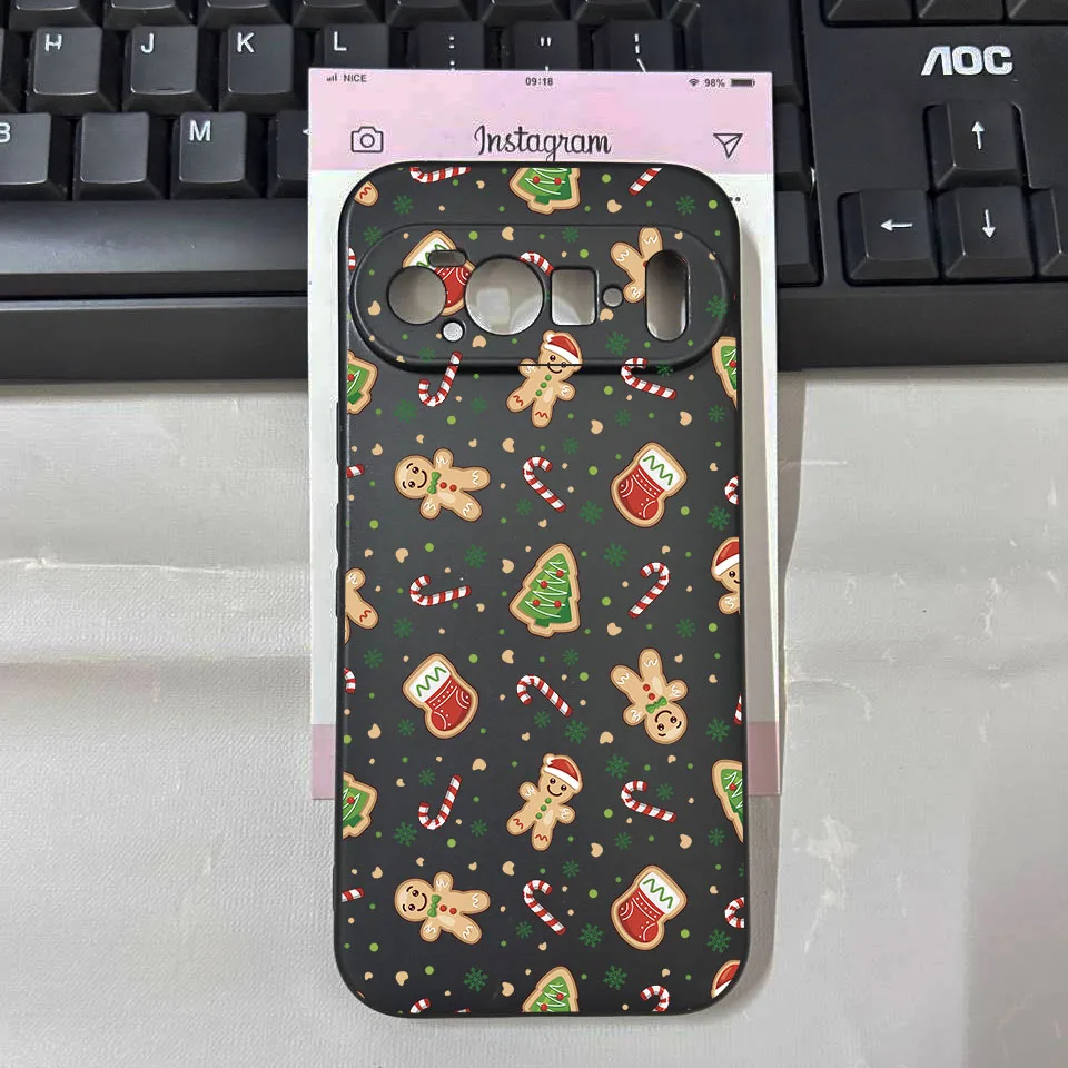 Festive Christmas Santa Elk Soft TPU Phone Case Cover