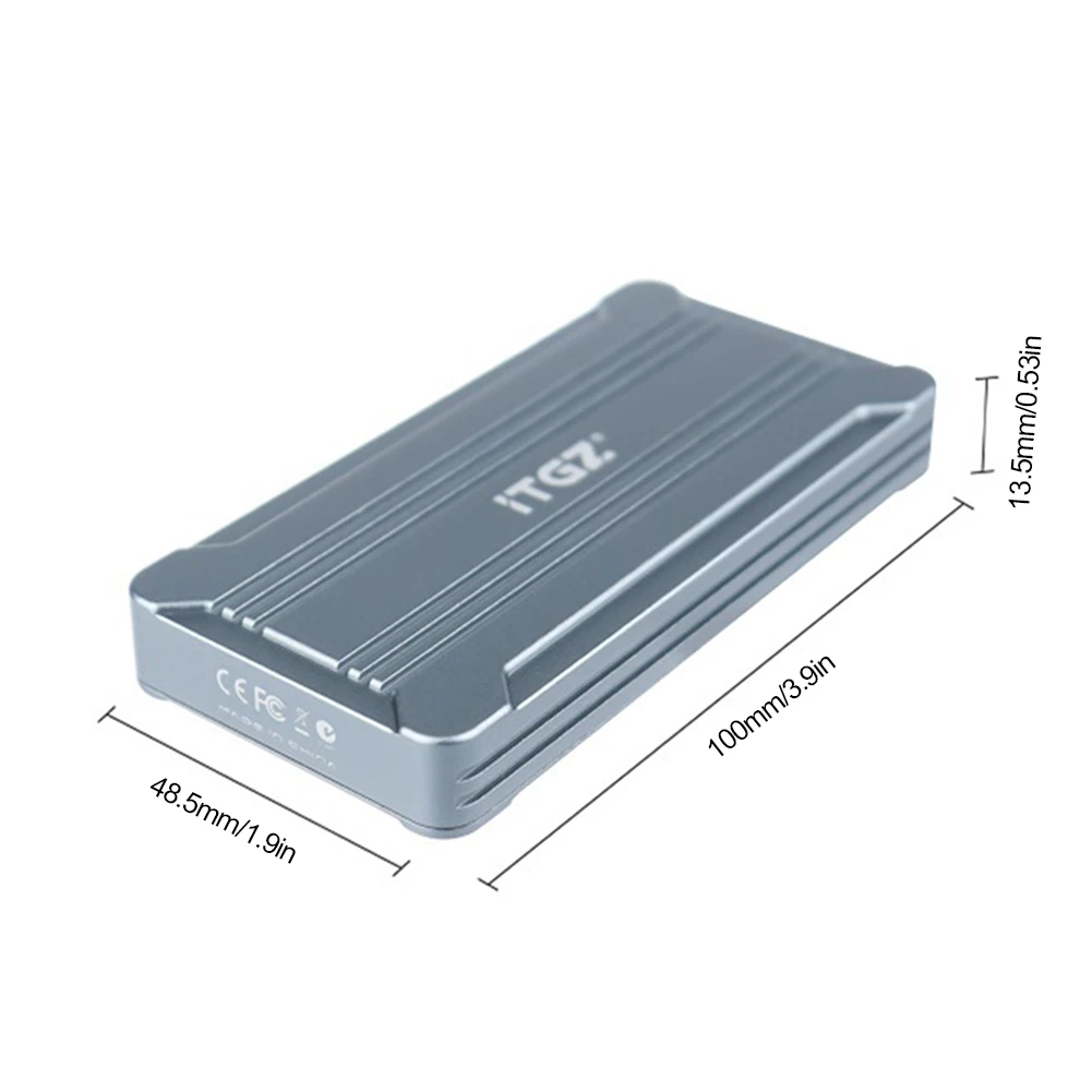 M.2 NVMe 하드 디스크 박스 C타입 M2 SSD 인클로저, 알루미늄 합금 솔리드 스테이트 드라이브 인클로저, 맥북 태블릿용 썬더볼트 8 핀