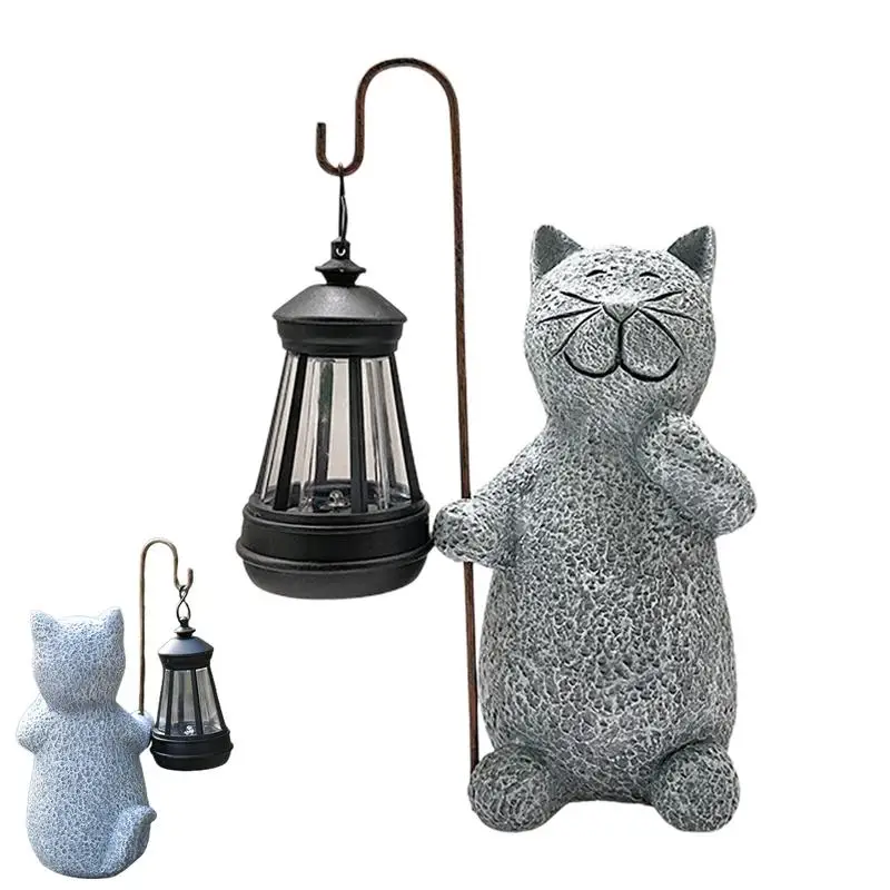 

Solar Decorative Lights outdoor resin crafts ornaments Waterproof Solar Cat Lights Weather-Resistant Garden Lights for Holiday