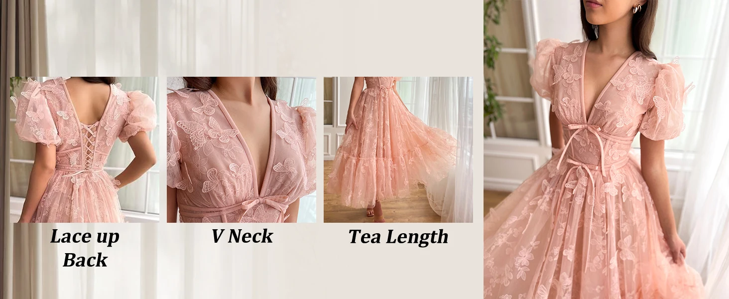 3D-Schmetterlings-Ballkleid