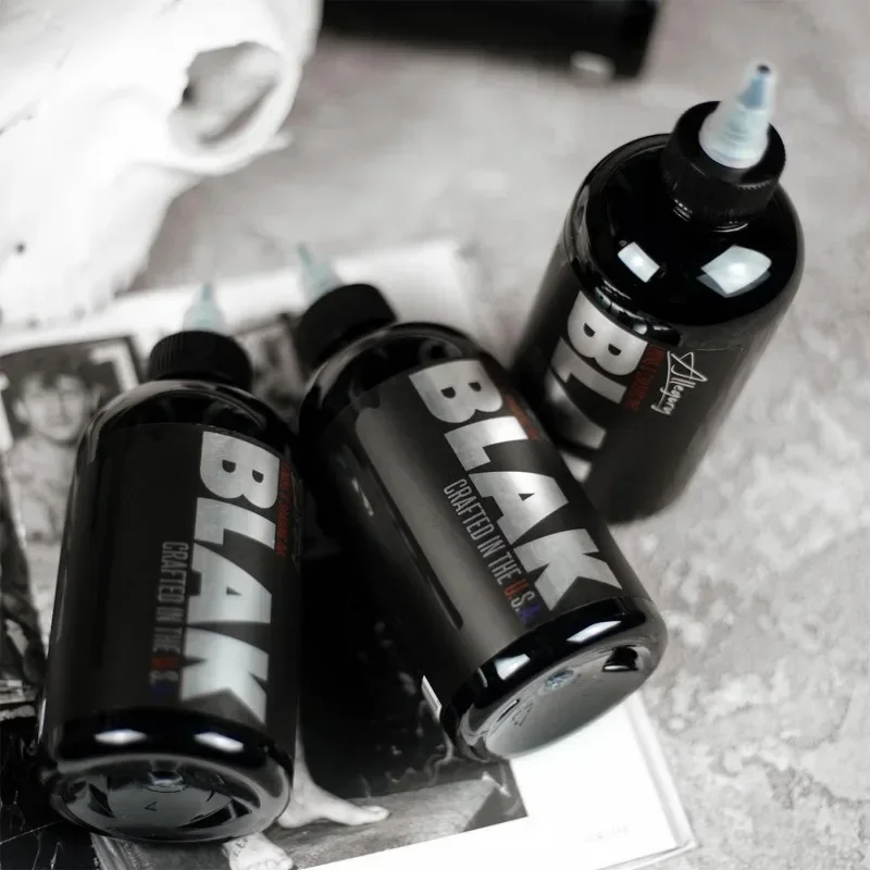 30/60/120ml Tattoo Ink Black and White Tricolor Water-based Ink Non-irritating Easy Coloring Classic Black Super Durable