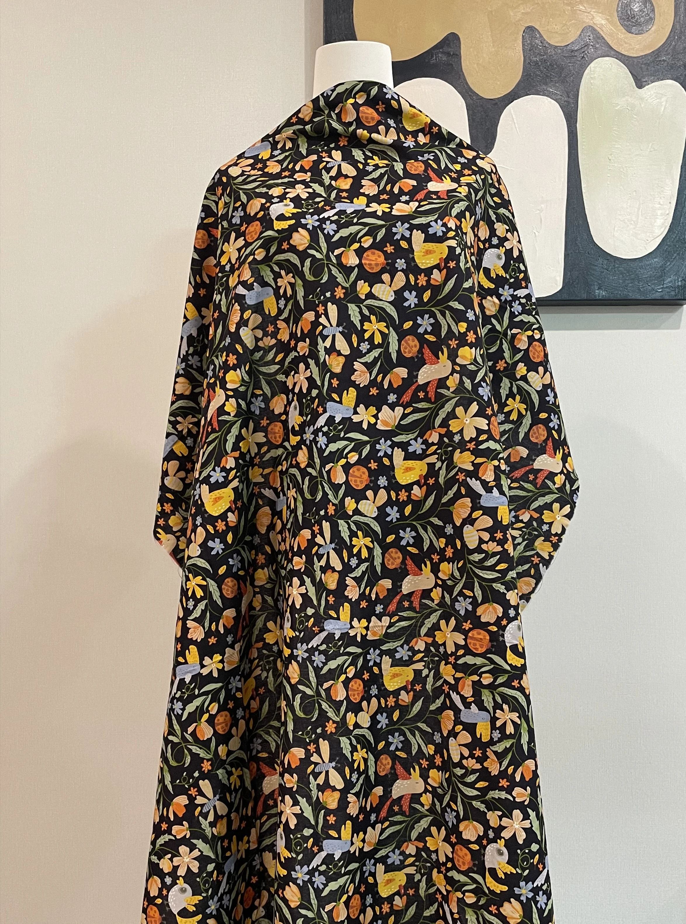 Half-Meter Retro Floral Pastoral Cotton Printed Fabric DIY Handmade Spring and Summer Dress 60 Years cotton fabric cotton poplin fabric