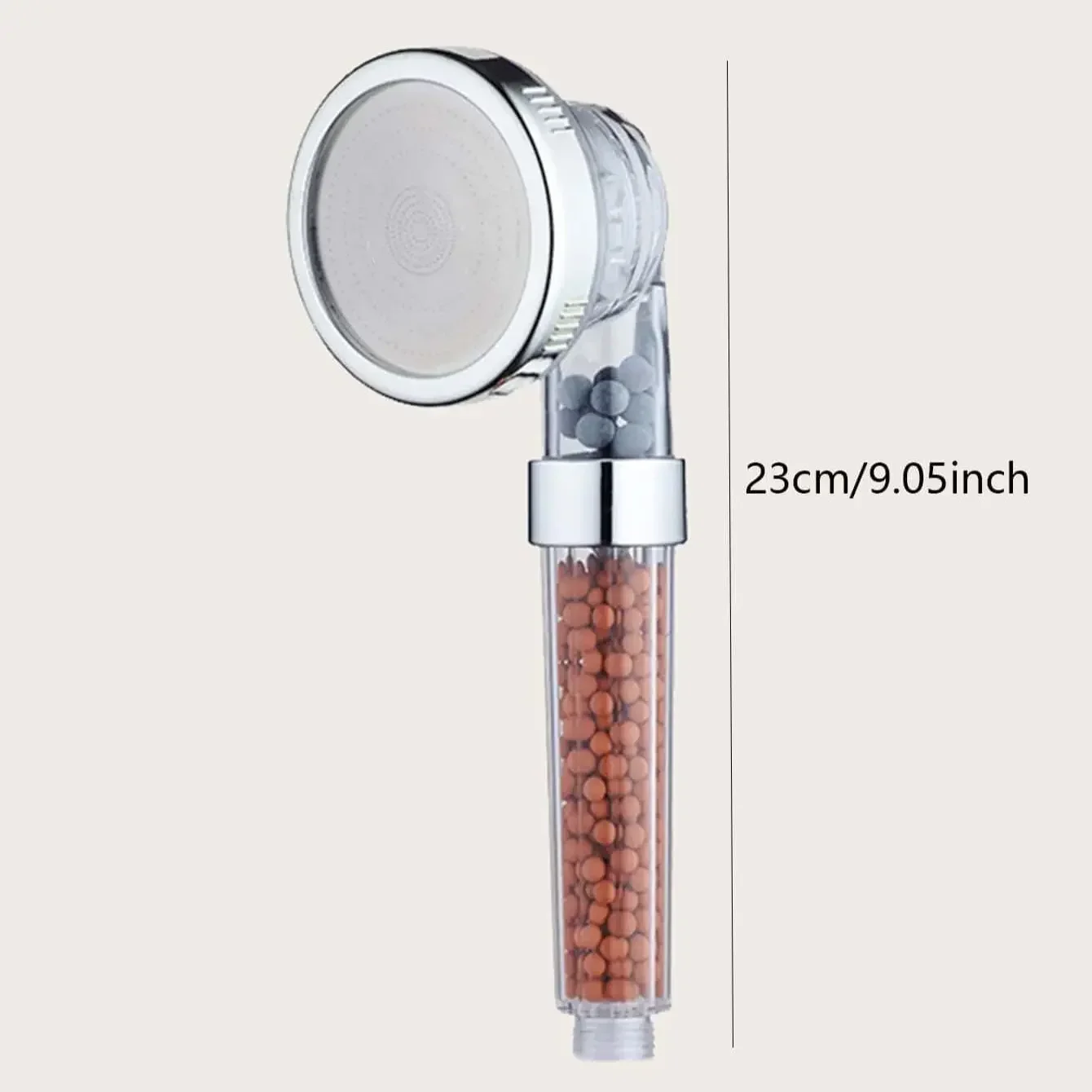 1pc Filtered Shower Head ABS High Pressure Water Saving Spray Handheld Clear Showerheads with With Filter Beads for Bathroom