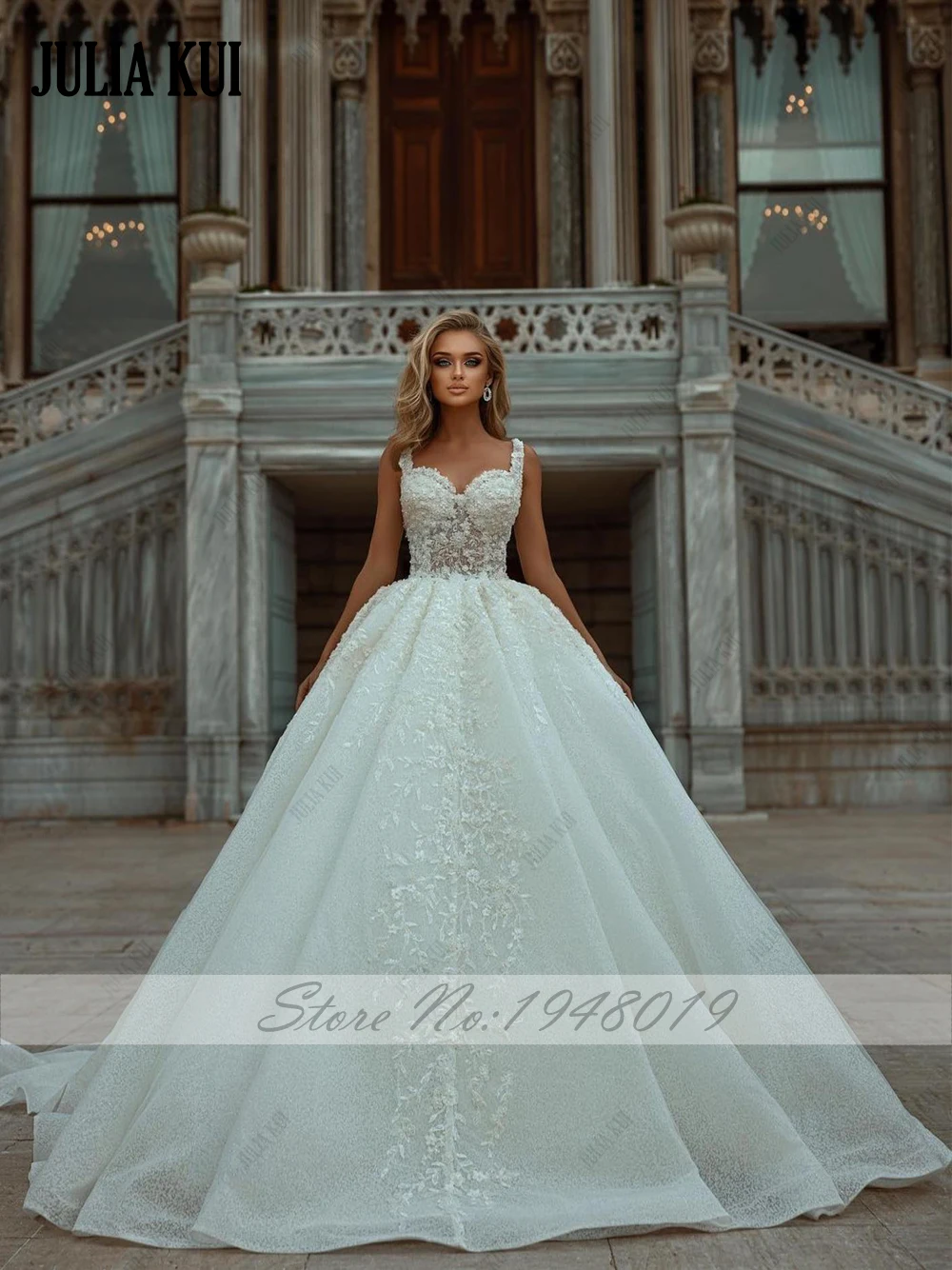 Julia Kui Elegant Sweetheart A Line Wedding Dresses With Delicated Beads Pearls Embroidery Appliques Lace Bridal Gowns 2
