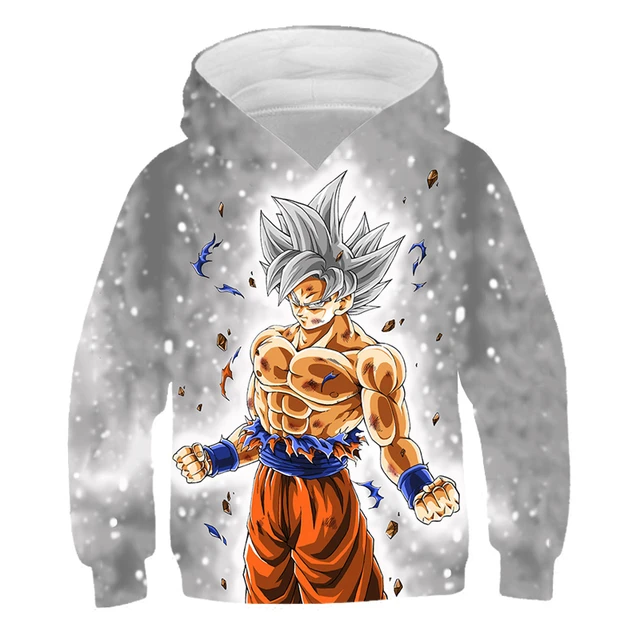 Sudaderas de Goku de Dragon Ball Z para niños, ropa para Sudadera con capucha de Vegeta 3D, otoño, 2022 _ -