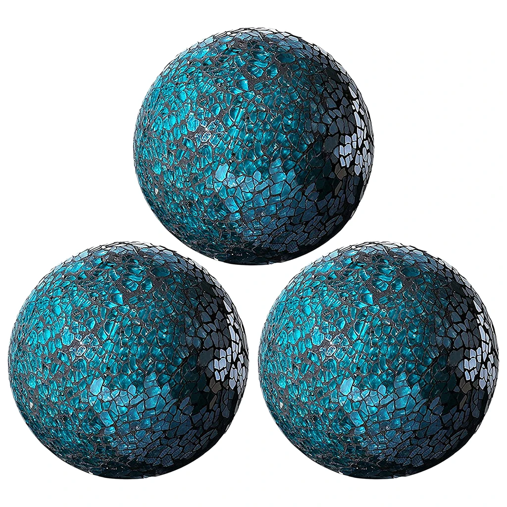4 Palline Decorative A Mosaico In Vetro - Sfere Colorate Per Ciotole, Centrotavola E Decorazione Casa (Colore 2, 6 Cm)