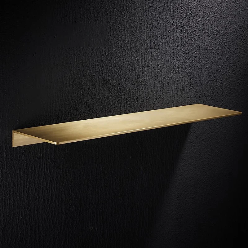 Bathroom Storage Rack Aluminium Alloy 30/40/50cm Brushed Gold Shower Rack Wall Mounted Black Makeup Storage