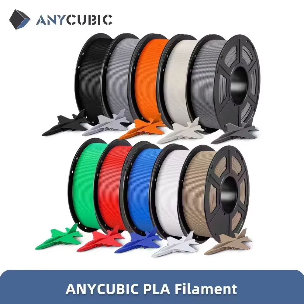 ANYCUBIC 3D-Drucker PLA Mehrfarbiges Filament 1,75 mm 1 kg/Rolle Kunststoff-Gummi-Verbrauchsmaterial für FDM 3D-Drucker Kobra