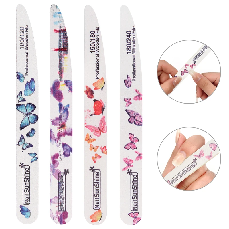 

5pcs Double-sided Nail Files Acrylic Manicure Nail Art Polishing Set Sanding Buffers Block Pedicure Sandpaper Board Tools