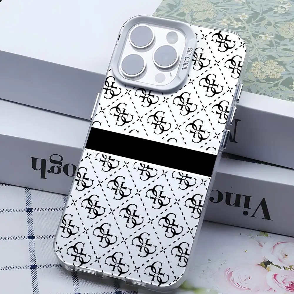 Luxury Silver Shell Phone Case with Stylish Letter Design