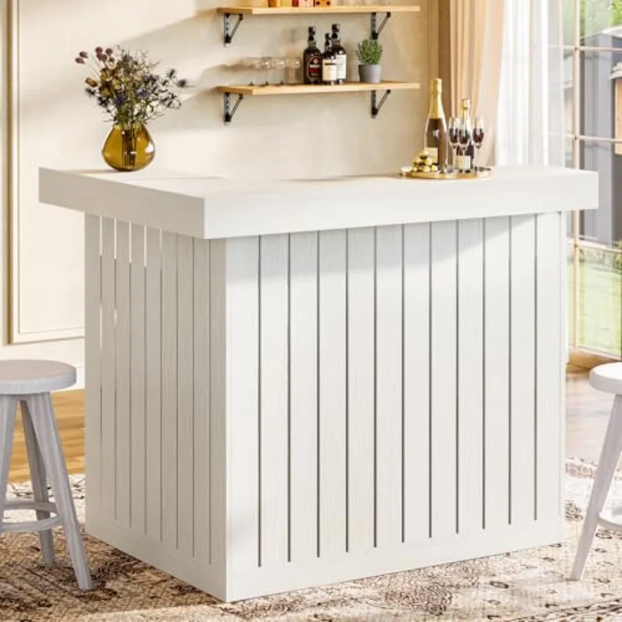 L-Shaped Home Bar Unit 4-Tier Corner Liquor Bar Table with Storage Shelves and Wine Glasses Holder Industrial Wine Cabinet Rece