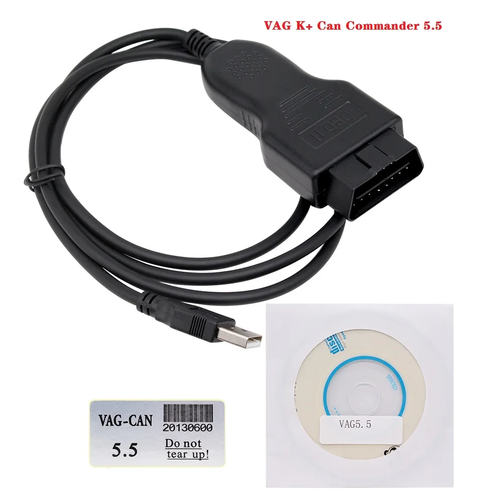 2023 VAG K + CAN Commander 5.5 with 3.9 Pin Reader OBD2 Diagnostic Cable OBD OBD2 for VW DA/SE AT/AU DI Diagnostic Scanner tool