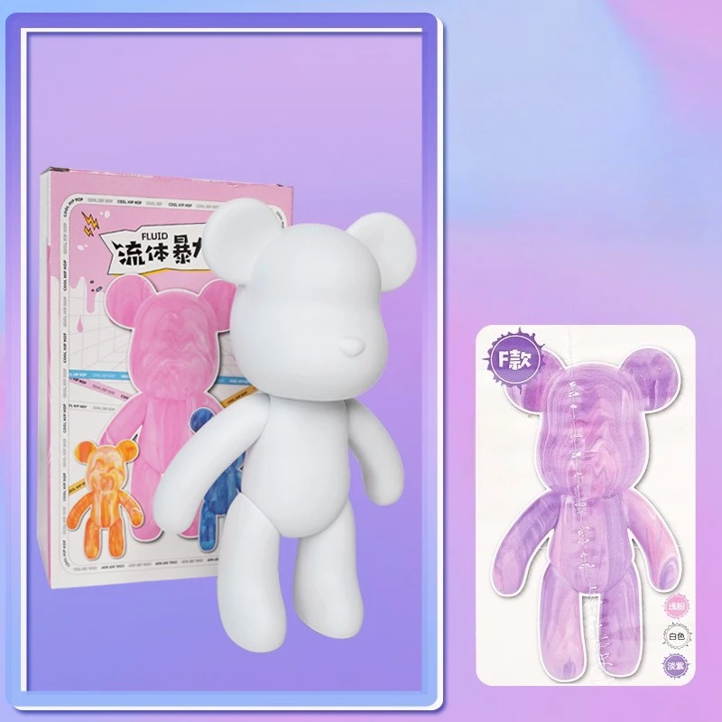 Creative Fluid Painting Set for Kids with Liquid Paint and Bear Figure
