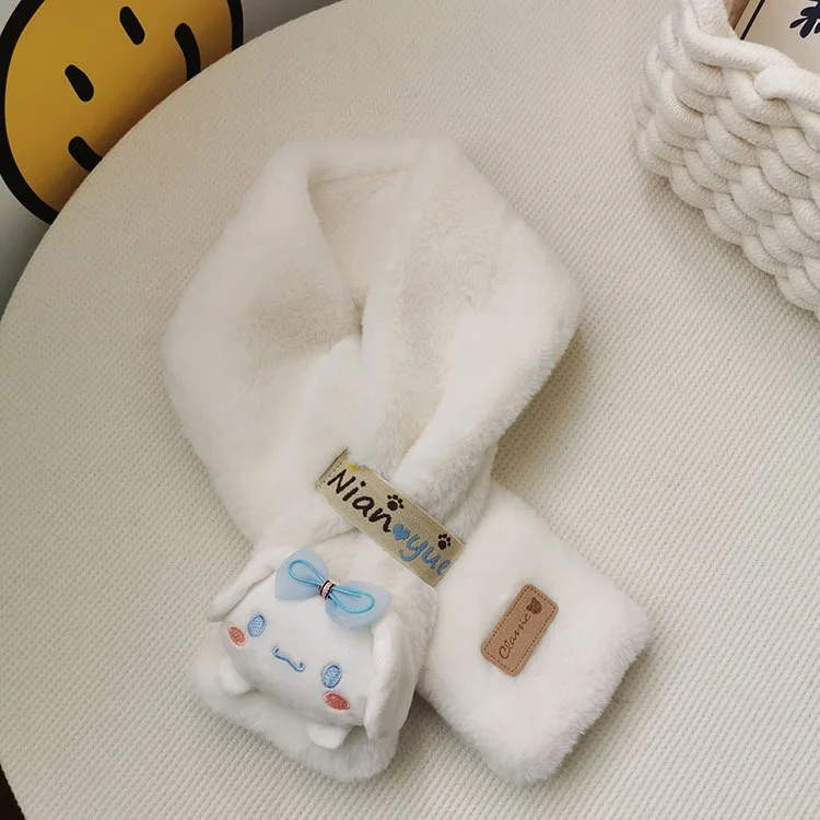 Children's Scarf Autumn Winter Warm Thick Cartoon Plush Doll Baby Neck Scarf for Girls Boys Outdoor Newborn Neckerchief