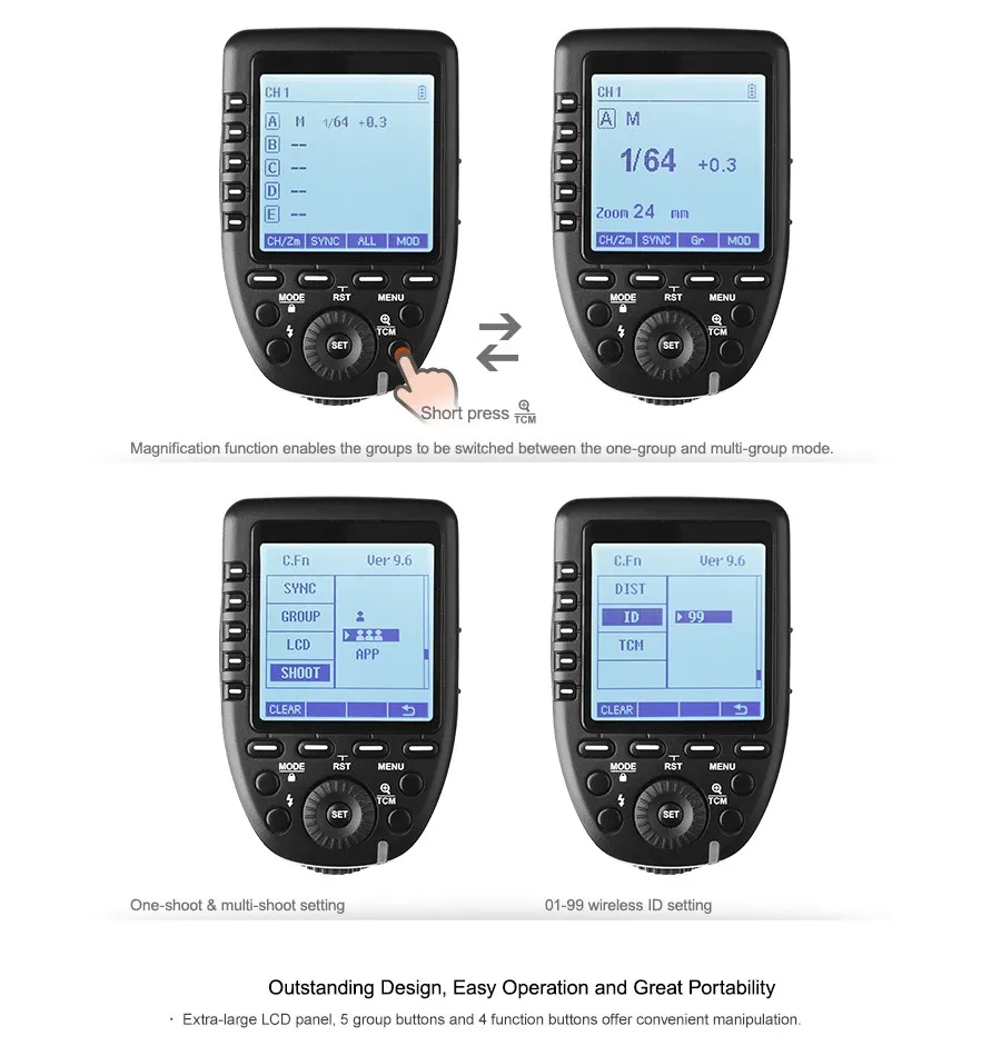 Godox XPro-C Flash Trigger Transmitter with E-TTL II 2.4G Wireless X System HSS