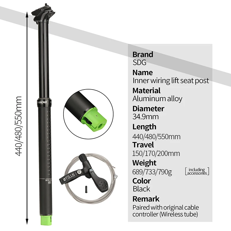 SDG Tellis V1 ドロッパーポスト　150 31.６ Tellis V1 Dropper Post - SDG COMPONENTS
