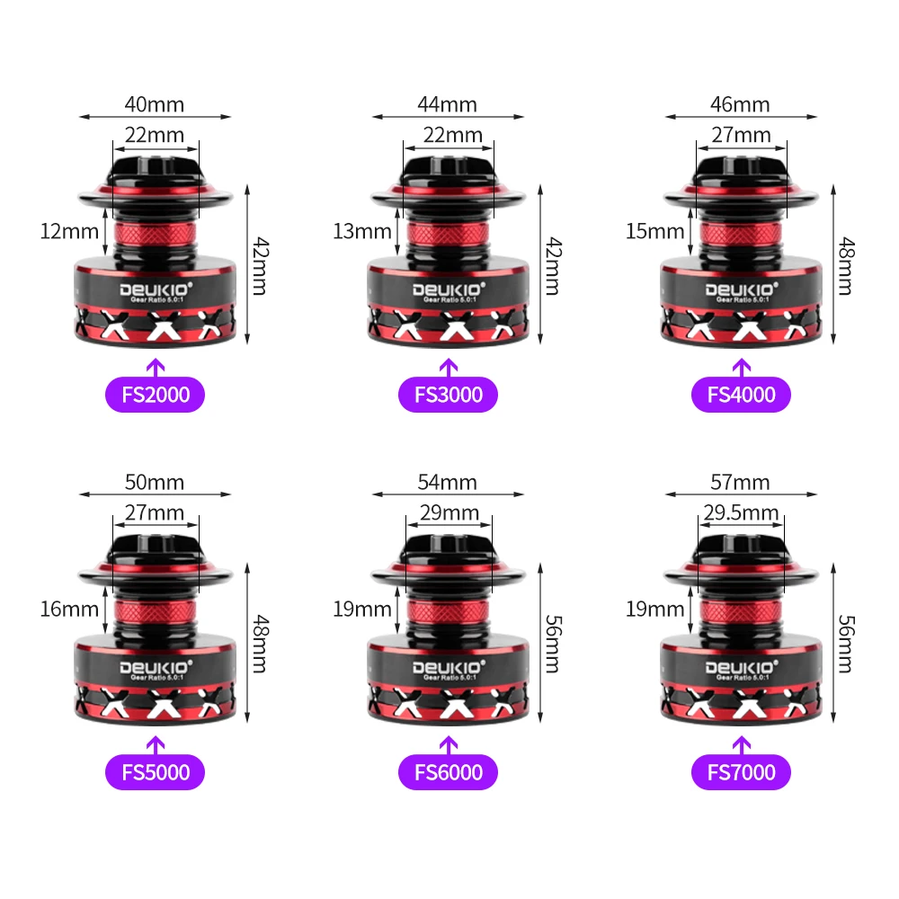 DEUKIO-Carretel De Pesca Para Pesca, Carretéis De Fiação, Carretel De Metal, 5.0:1, Max Drag 12kg, 2000-7000, Acessórios De Pesca