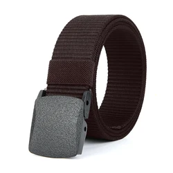 Enhanced Outdoor Tactical Nylon Belt with Automatic Buckle - 120cm (QT3 coffee)
