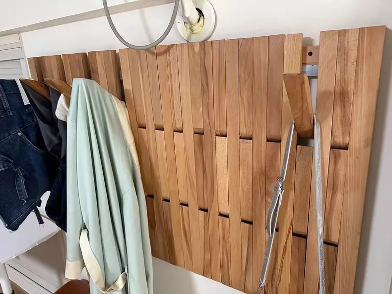Large Wall Coat Racks Solid Wood Hanger Entrance Hall Multifunctional Storage Multilayer Hook Hat Clothes Organizer Furniture