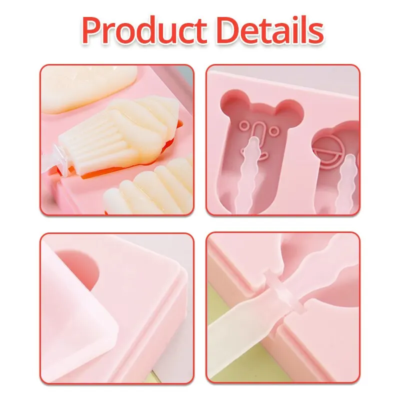 Popsicle Molds Silicone Cake Pop Molds - Cakesicle Molds for DIY Ice Cream  Bar Reusable Easy Release Ice Pop Maker